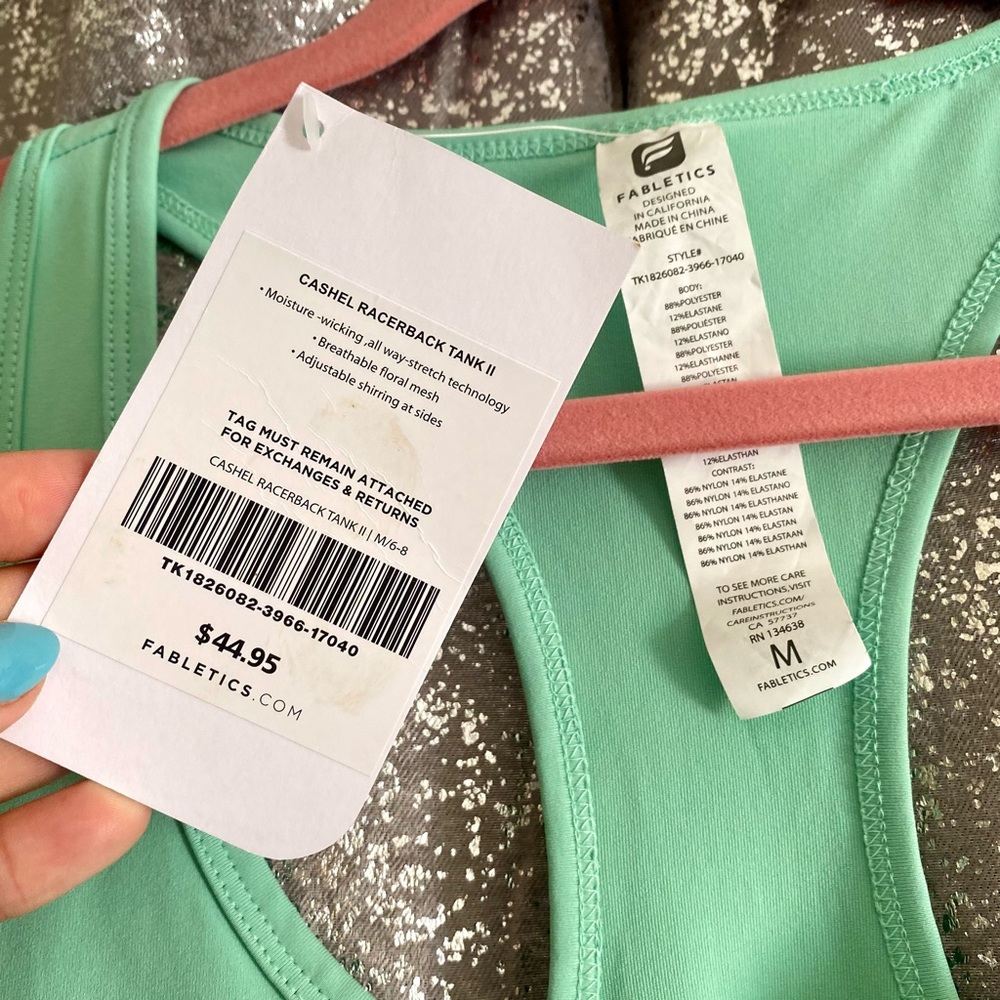 Mint Green Fabletics Tank 💚 - Picture 6 of 6